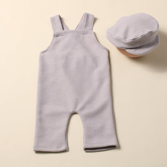 Holibeat Newborn Boy Photography Props Baby Boy Photo Shoot Outfits Infant Gentleman Romper Suits with Hat