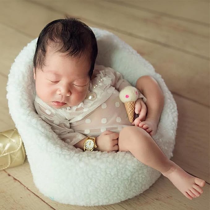 Infants Photo Posing Photography Props Baby Sofa Baby Photography White Sofa Small Newborn Chair