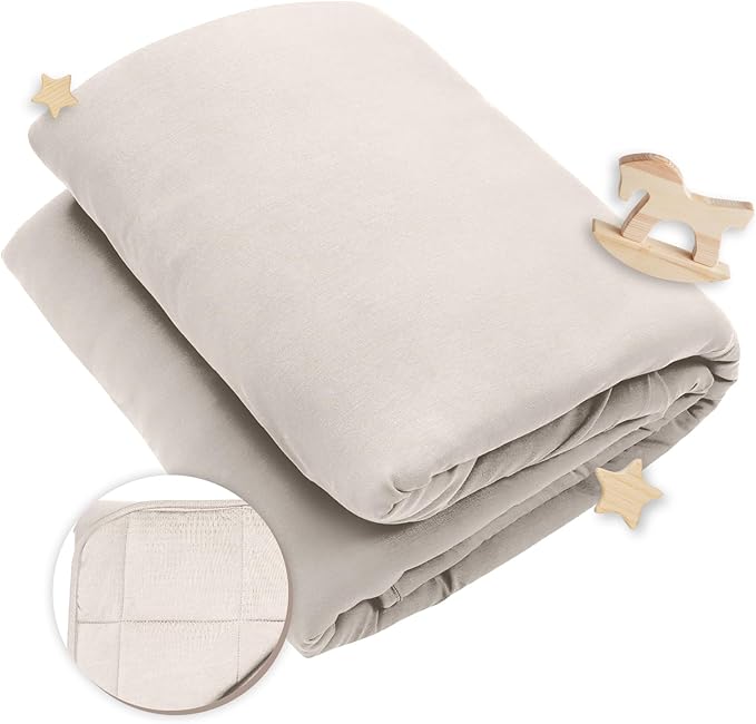 Nyte Nyte Baby - 2.5 TOG Soft Baby Quilted Blanket - Lightweight and Breathable, Ideal for Newborns and Toddlers, 39" x 57", Machine Washable, Bone
