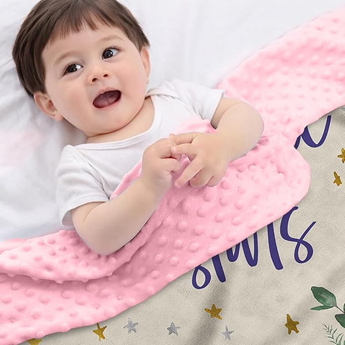 Personalized Baby Blankets for Girls, Custom Name Purple Owl Baby Blanket, Soft Receiving Blanket for Newborns and Toddlers, Ideal for Baby Showers and Nursery Decor