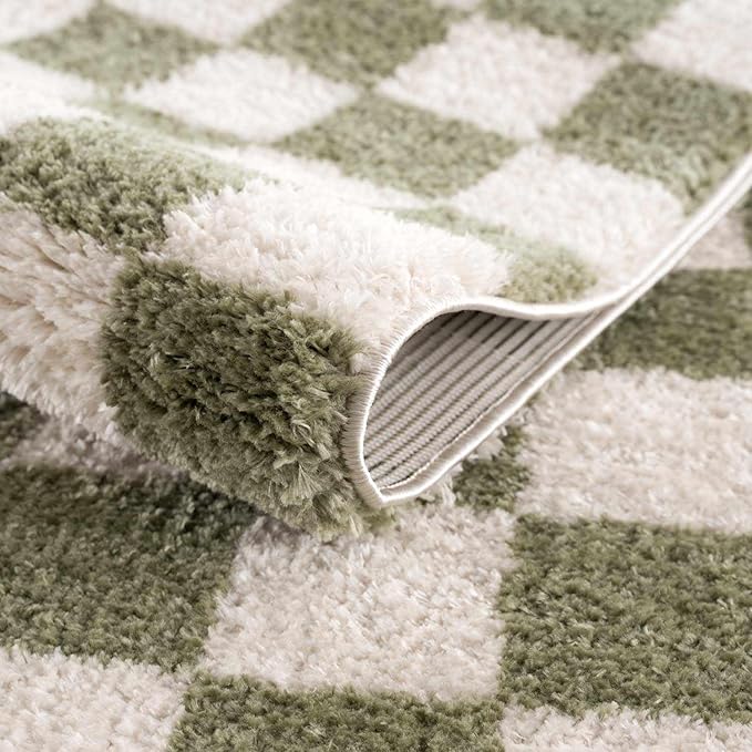 BoutiqueRugs Canika Thick Performance Area Rug - Machine Washable - Dark Green, Off White - 16' x 16' Sample