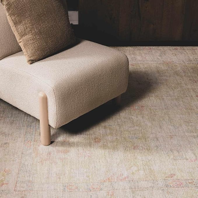 BoutiqueRugs Blush & Light Pink Collection Bozkurt Bohemian Oriental Medallion Area Rug - Traditional Floral Carpet for Living Room, Bedroom - Blush, Pale Pink, Cream, Sage - 8'10" x 12' (9x12)