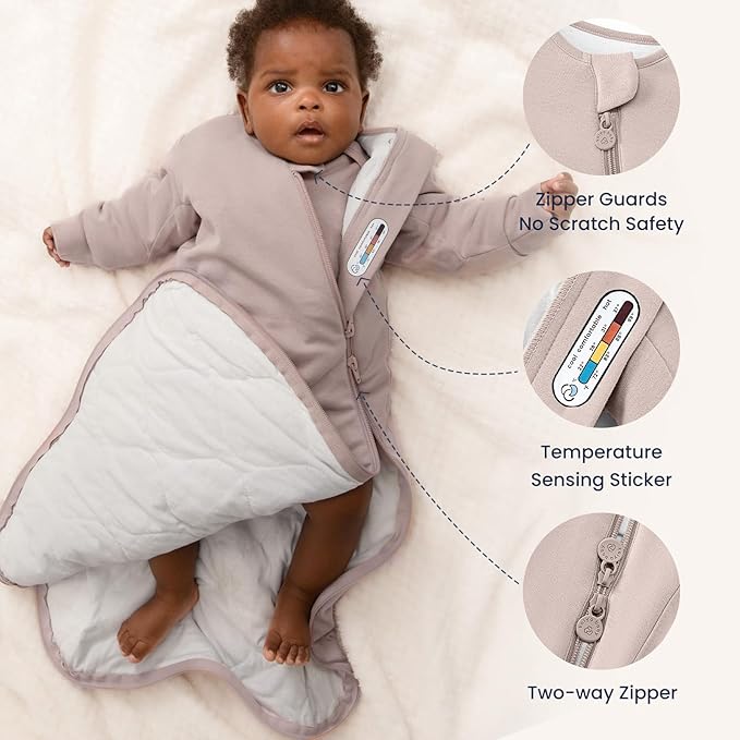 kaiya baby Unisex Sleeping Bag for Babies and Toddlers 2.5 Tog Sleep Sack, Long Sleeve Sleep Sack, Wearable Blanket Baby