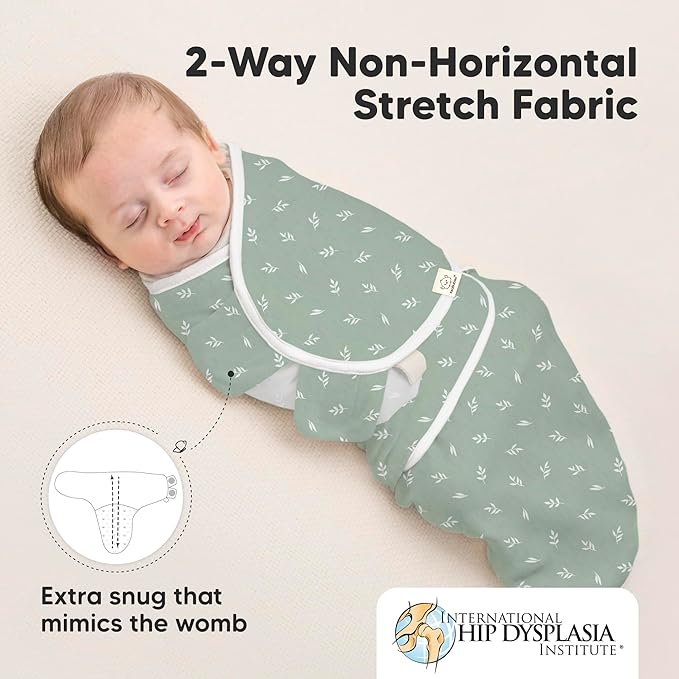 KeaBabies 3-Pack Organic Baby Swaddle Sleep Sacks - Swaddles for Newborns, Infant 0-3 Months, Baby Girls, Boys, Soft & Snug Newborn Sleep Sack, Nursery Swaddling Blankets (Prairie)