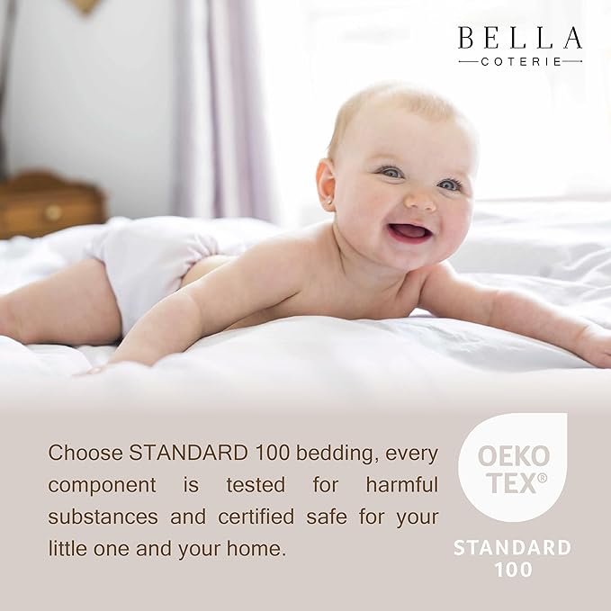 Bella Coterie Luxury Bamboo Viscose Crib Sheet | Organically Grown | Ultra Soft | Cooling for Better Sleep | Deep Pocket Fitted Sheet for Crib & Toddler Mattress | 100% Organically Grown [Dune]