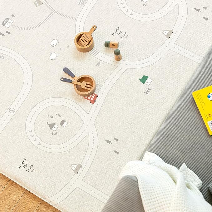 La Pure Soft Play Mat - Around Town + Fabric Beige (Medium)