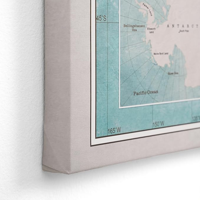 Canvas World Map with Cork Pin Board - English Lettering - Decorative Wall Decoration for All Rooms - Canvas Pictures with World Map Motif (120x80 cm, Pattern 11)