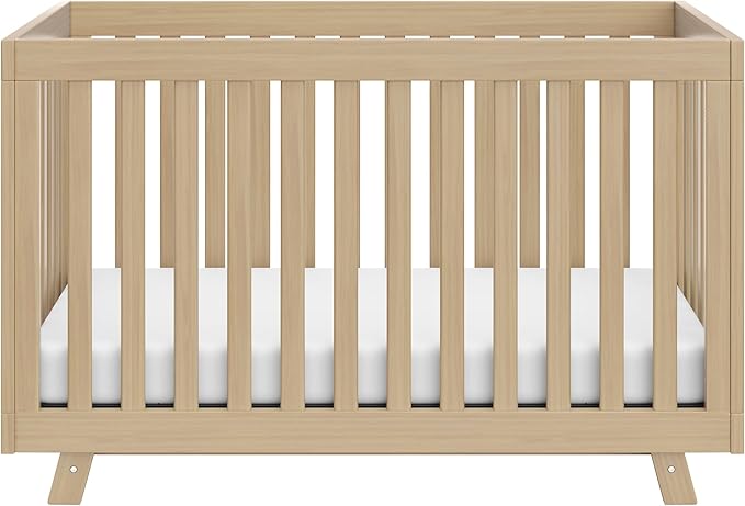 Storkcraft Beckett 3-in-1 Convertible Crib (Driftwood) – GREENGUARD Gold Certified, Fits Standard Crib Mattress, Converts to Toddler Bed and Daybed, 4 Mattress Heights, Grow-with-Me Design