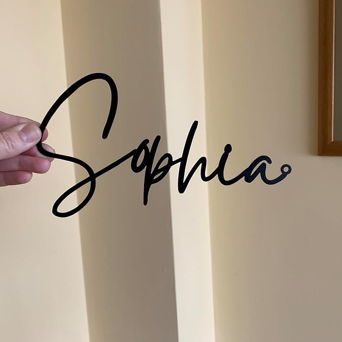 Handmade Custom Metal Script Name Sign | Personalized Nursery or Wedding Gift