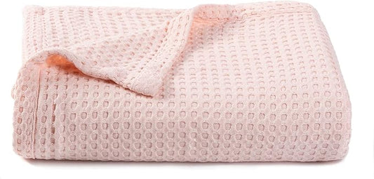 36” X 40” Inches Cooling Baby Waffle Weave Blanket, Ultra-Soft Lightweight Receiving Blanket for Newborn, Breathable Comfortable Baby Swaddle Blanket for Boys and Girls(Lemonade)