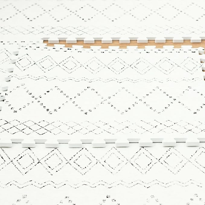 Baby Play Mat for Floor - Boho (4x6ft) - Premium EVA Foam Play Mat for Babies & Toddlers (Ages 0-5+) - Non-Toxic Playmat for Tummy Time, Crawling & Playroom - Stylish & Comfortable