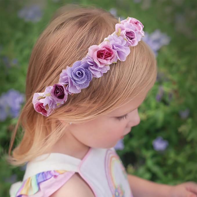 New Model Children Girl Lace Headbands Lace Flower Hairbands 2pcs Hair Accessories Gift for Children (lace-8)