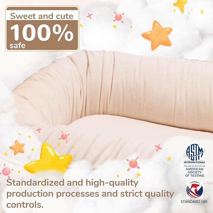 Baby Lounger, Infant Lounger for Newborn,Portable Baby Nest Cover Breathable & Soft, Newborn Essentials