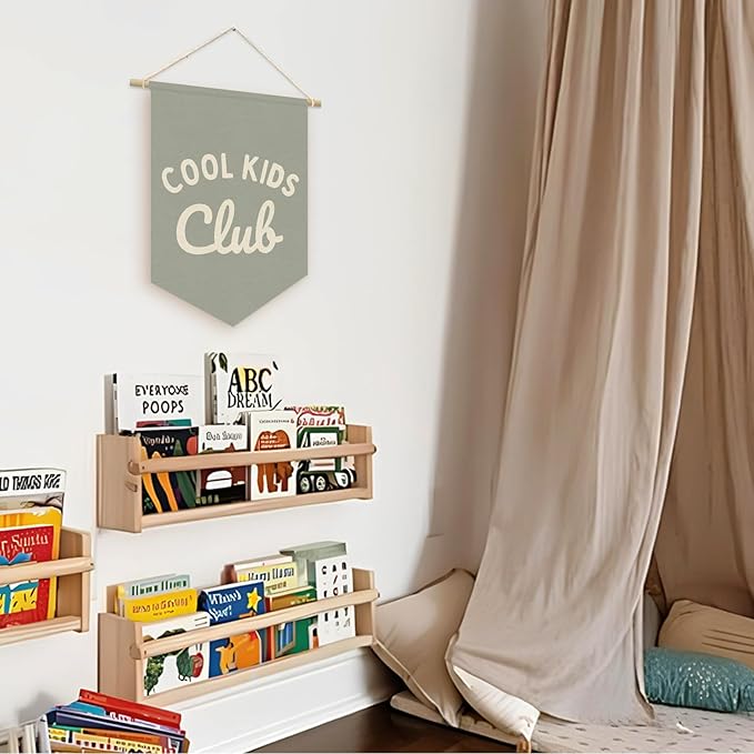 Playroom Wall Hanging Banner, Cool Kids Club Pennant Flag, Boy Nursery Decor, Classroom Decor Baby Nursery Room Banner