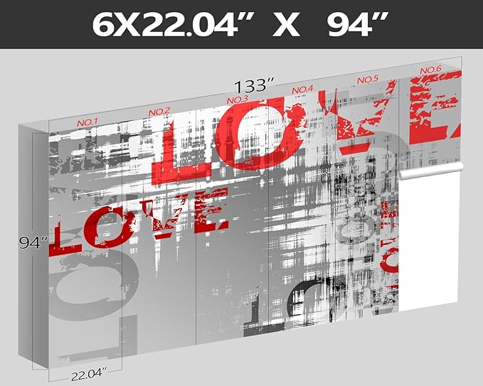 XMPMBM-Graffiti Art backsplash Large Decorative Wallpaper Colorful Alphabet Bedroom Bathroom Wall Mural- W 132" X H 92"（93 Square Foot）