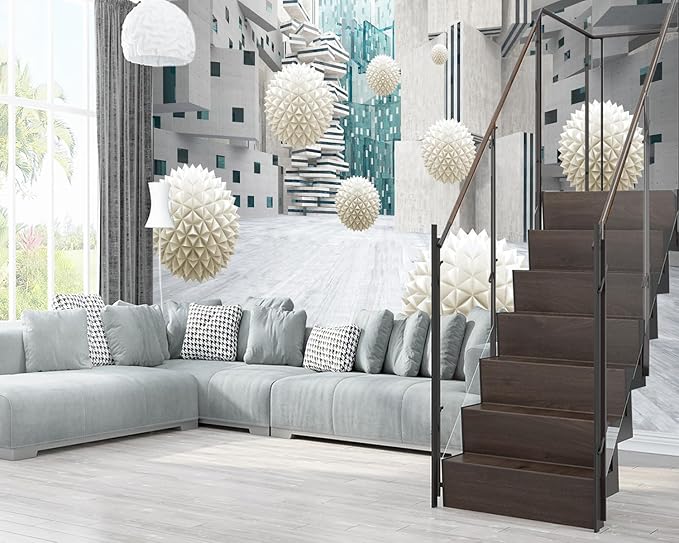 XMPMBM-3d planar Fabric Nursery Room Wallpaper Grey Abstraction Art Bathroom Wall Mural-W 154" X H 105"（112 Square Foot）