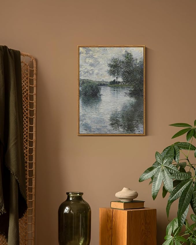 ARPEOTCY Vintage Framed Canvas Wall Decor, 12×16 Inch, Vintage Monet Landscape Art Prints for Decor, Hanging Wall Art for Bedroom, Living Room, Bathroom, Kithchen, Office