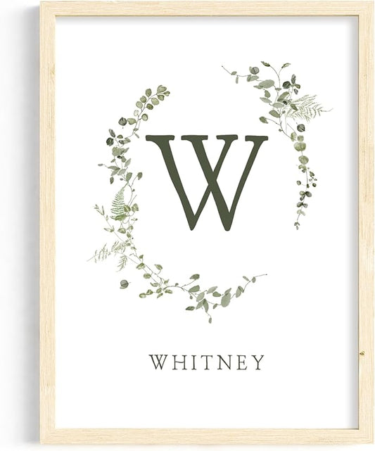 Personalized Name Flower Nursery Wall Art Prints, Crib & Nursery décor, Newborn Baby Girl Gift Present, Floral Baby Girl Room Pictures, Poster For Baby And Kids (1 Print, Flower 4)