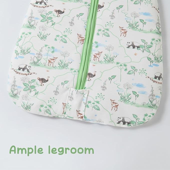 Baby Sleeping Bag 2.5 TOG Cotton Winter Sleep Sack for Newborn babies, Unisex Baby Wearable Blanket with Animal Patterns, Panda, L