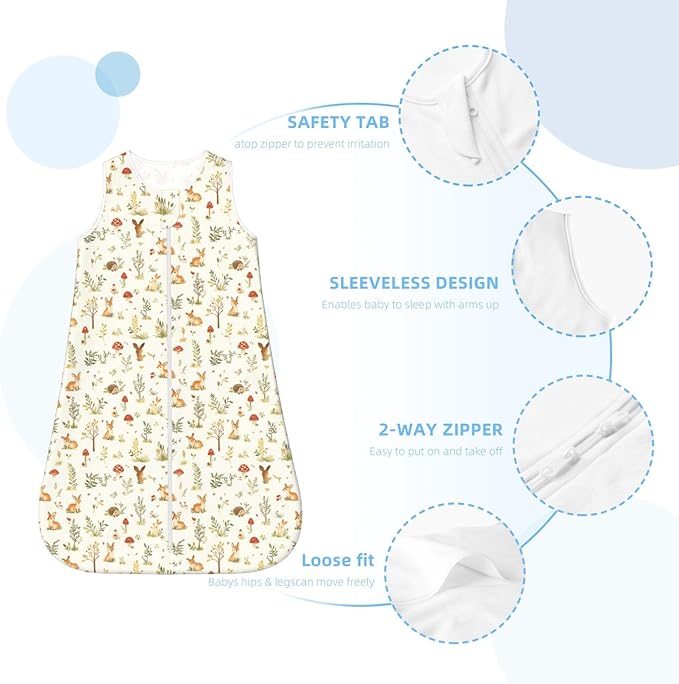 Baby Sleep Sack Sleeveless Sleeping Bag Wearable Blanket Soft Breathable Toddler Sleep Bag Colorful Dinosaur