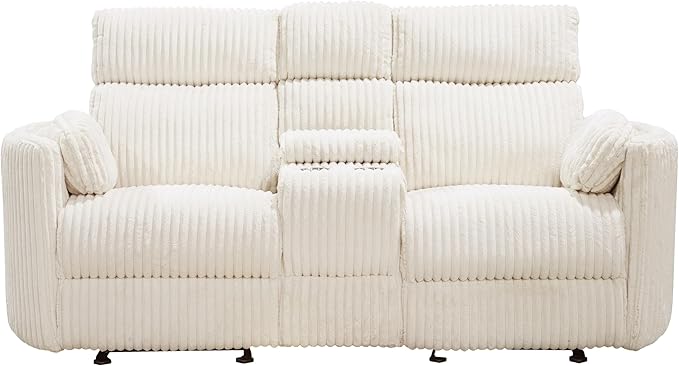 Parker Living Radius - Mega Ivory Power Glider Reclining Console Loveseat
