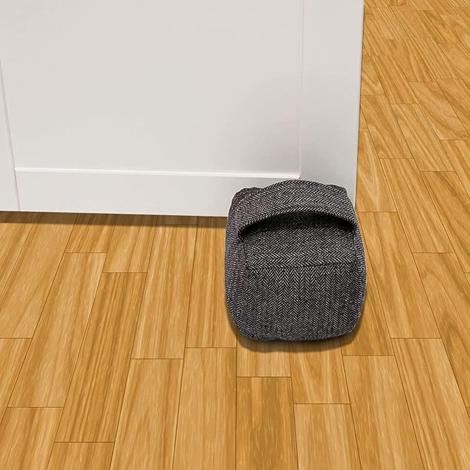 4.4 Lbs Decorative Door Stopper 2 Set, Heavy Duty Door Stopper for Bottom of Door, Weighted Fabric Door Stopper for Bedroom, Living Room, Office