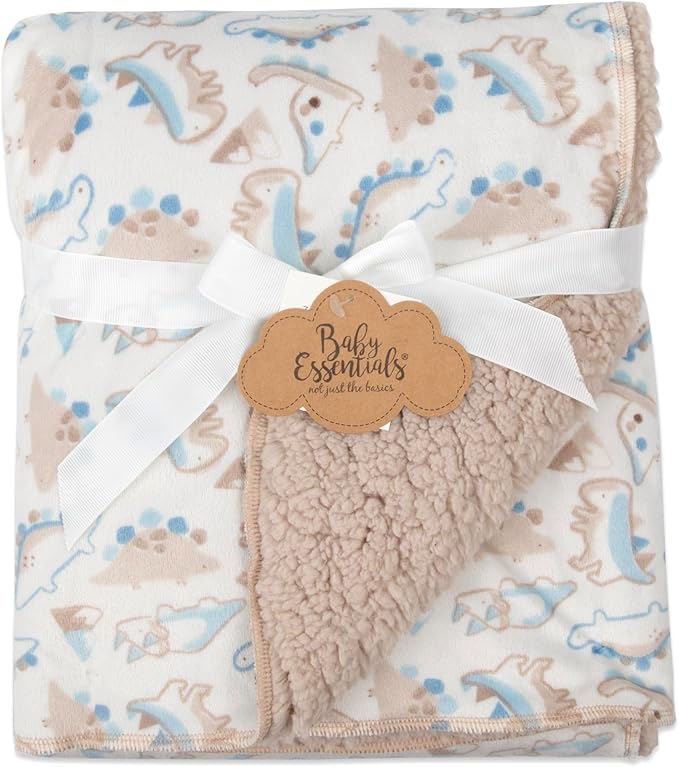 Baby Essentials Sherpa Fleece Baby Blanket 35x30 – Super Soft, Warm Reversible Baby Blankets for Newborns, Infants, Toddlers, and Nursery