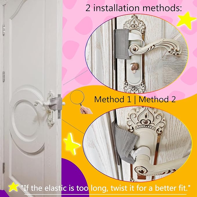Door Silencer, Quiet Door Closer Cushion, Padded Door Latch Cover for Baby, Nursery, Light Sleepers Noise Reduced Prevent from Locking for Toddler Safety - 4.1 * 3.1 inch, Medium Gray, Pack-3