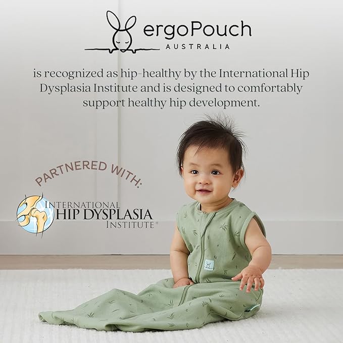 ergoPouch Jersey Sleeping Bag 0.2 TOG – Arms-Out Baby Sleep Sack, Ideal Transition from Swaddling, Slim Fit Keeps Baby Secure & Comfortable, Soft Breathable Fabric (3–12 Months, Willow)