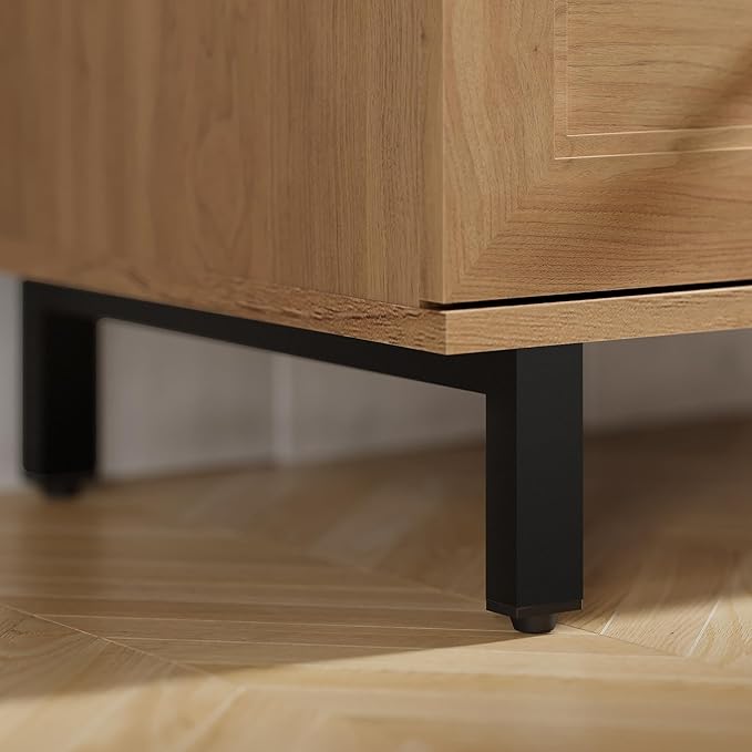 Modern Dresser for Bedroom with 9 Drawers, 3 in 1 Wooden Chest of Drawers with Organizer Storage for Bed Room,Livingroom Hallway Oak