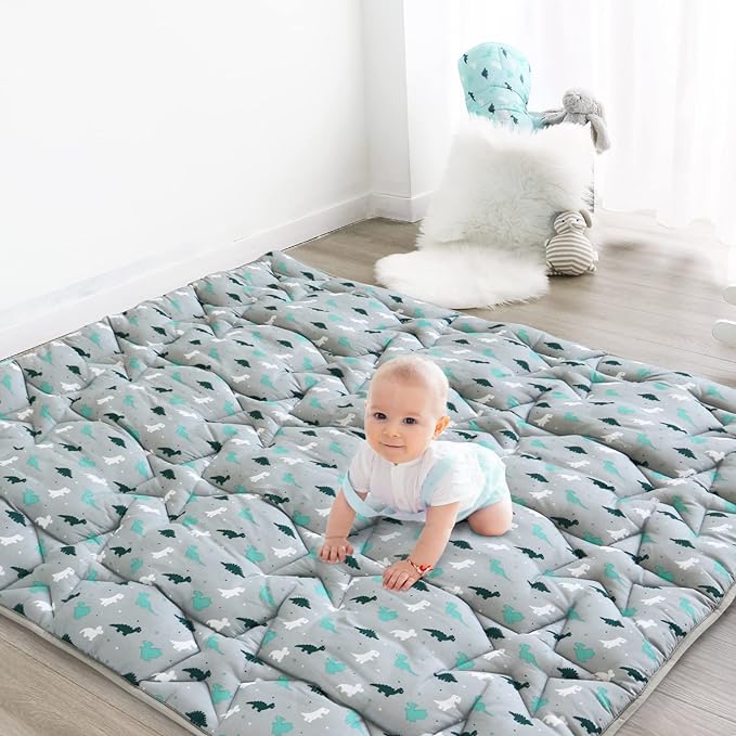 Baby Play Mat for 71'' x 59'' Playpen, Playmat for Babies and Toddlers Large & Thick, Non Slip Baby Play Mats for Floor, Kids Play Mat for Playpen Easy Clean, Foam Play Mat, Grey