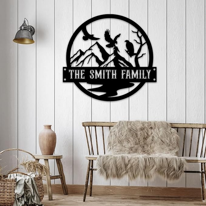 Metal Sign Customized, Personalized Eagle Wall Decor, Custom Signs Outdoor Metal, Cabin Decor, Porch Decor, Birthday Gift for Nature Lover