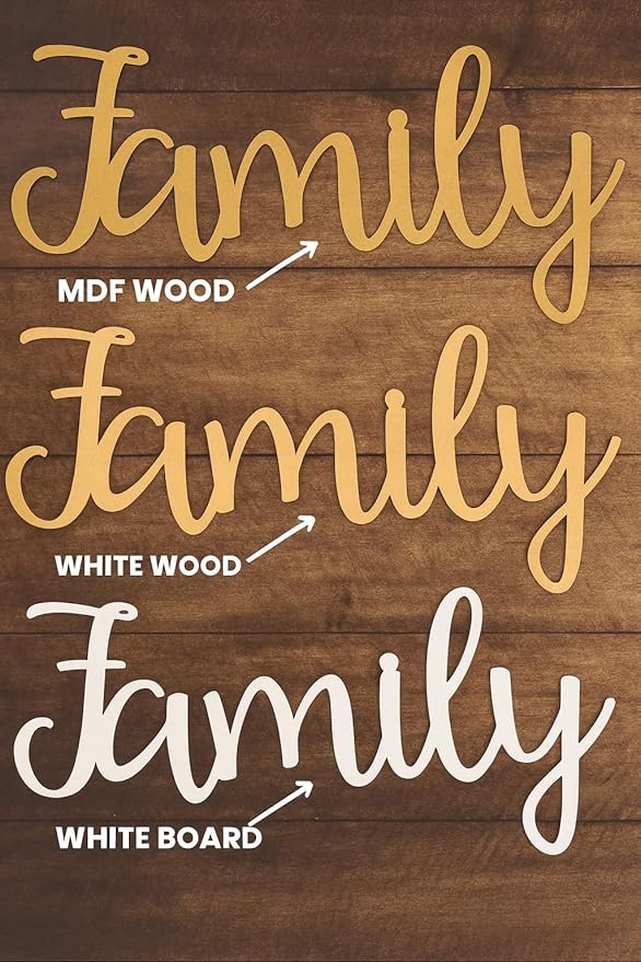 4" Unfinished Wood Name Sign – Custom Affection Script Font Letter Words by Awesome Life Craft