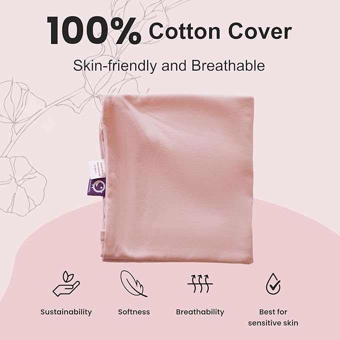 CooCooBaby Infant Lounger, Baby Nest Cover for Baby Girls & Boys, Newborn Essentials for Baby 0-12 Months, 100% Cotton Breathable (Mistyrose)