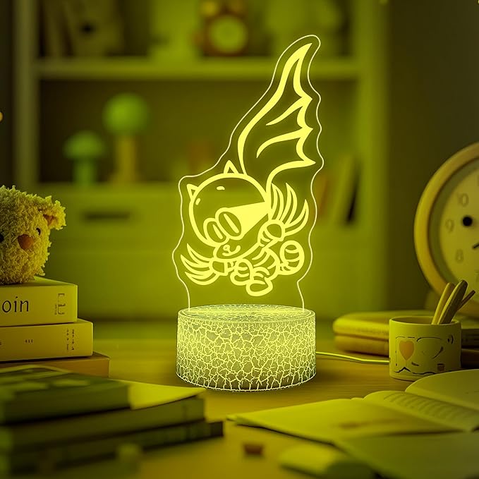 Officially Licensed Dog Man Night Light - Cat Kid LED Glow Light with Removable 7 Colors Base, Kids Bedroom Decor Bedside Lamp, Night Light for Kids, Christmas Birthday Gifts for Boys & Girls