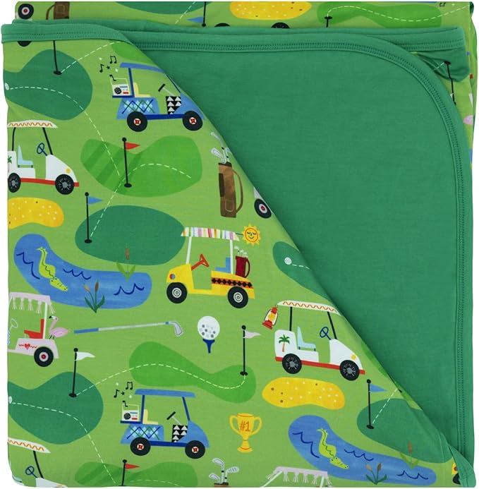 Little Sleepies Cloud Blanket, Soft Viscose from Bamboo Toddler & Baby Blanket for Boys & Girls, Lightweight, Perfect for Hot Sleepers, 50" x 50", Large (Fairway Fun)