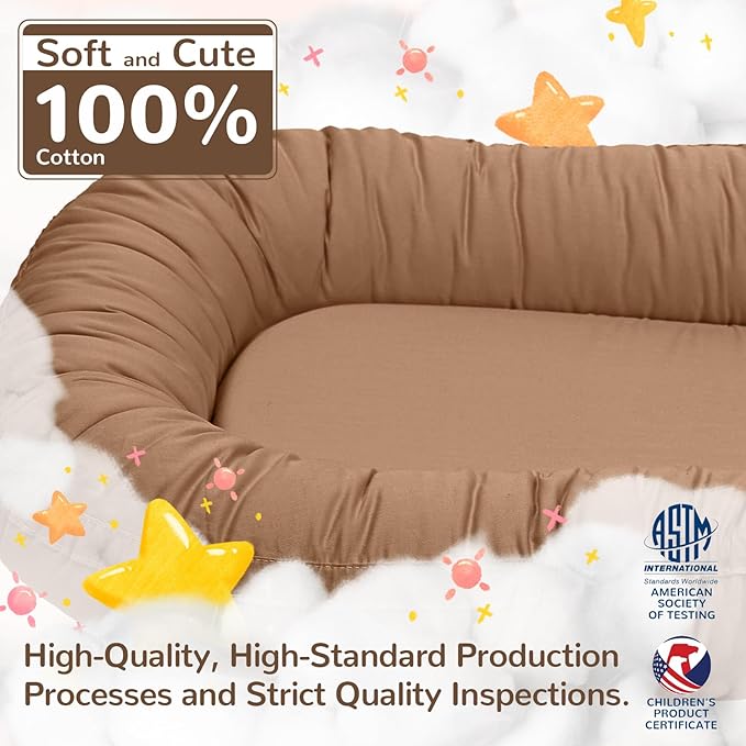 Baby Lounger, Infant Lounger for Newborn,Portable Baby Nest Cover Breathable & Soft, Newborn Essentials