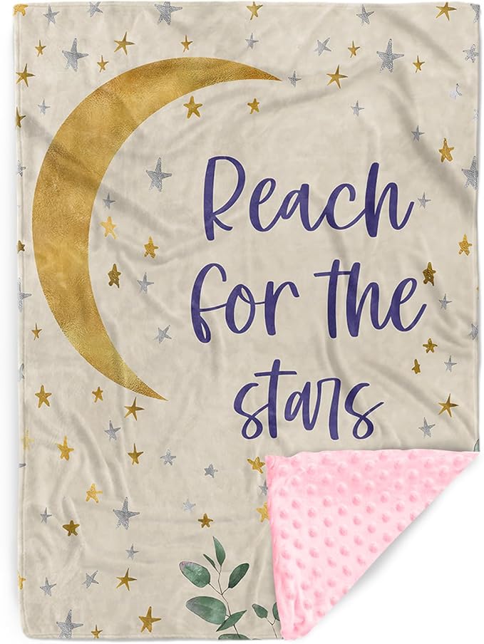 Personalized Baby Blankets for Girls, Custom Name Purple Owl Baby Blanket, Soft Receiving Blanket for Newborns and Toddlers, Ideal for Baby Showers and Nursery Decor