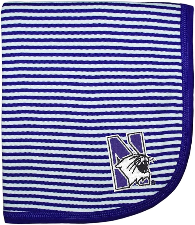 Creative Knitwear Northwestern Striped Baby and Toddler Blanket
