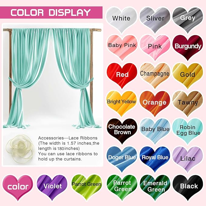 10x10ft Polyester Fabric Robin Egg Blue Photo Curtain Backdrop Robin Egg Blue Wedding Backdrop for Parties Bridal Shower Birthday Photo Photography YUNBSDJ117