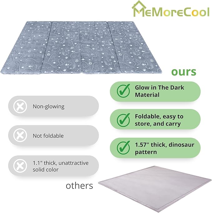 MeMoreCool Kids Floor Futon Mattress, Play Mat Muscle Mat Large 6x4 FT, Thicken Foam Tatami Sleeping Pad for Playroom, Foldable Sleeping Crawling Pad for Children’s Play Area