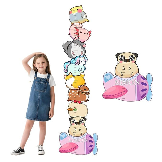 Personalized Wooden Animals Growth Chart Height Ruler,Custom Name Baby Height Growth Chart Wall Toddler Boys Girls,Nursery Wall Decor Baby Room,Child Height Wall Chart