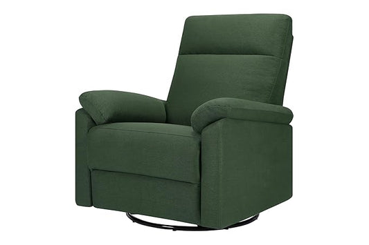DaVinci Suzy Glider Recliner Nursery Chair - Versatile Glider Rocking Chair for Nursery and Living Room - GREENGUARD Gold, FSC & Certi-PUR US Certified - 360° Swivel Rocker Recliner - Pine Green