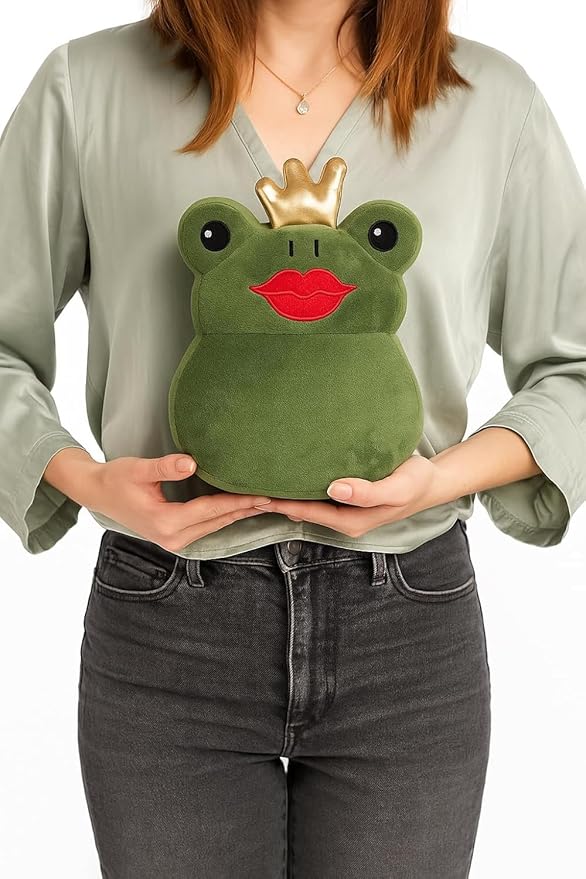 Frog Gift for Women – Cute Frog Door Stopper 3 lbs with Crown – Weighted Decorative Doorstop for Bedroom, Living Room, Kids Room & Home Décor