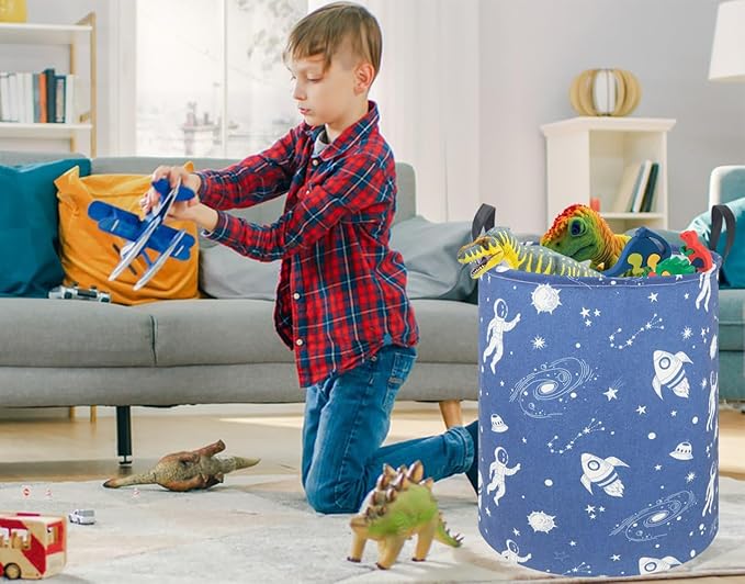 Kids Laundry Hamper,Laundry Basket,Baby Nursery Hamper,Waterproof Storage Bin,Clothes Organizer Basket,Room Decor(Universe)