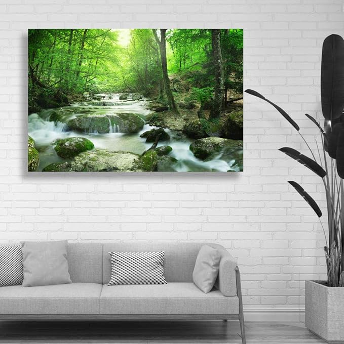 SIGNWIN-Canvas Wall Art-Sunshine in The Forest -Canvas Prints Home Artwork Decoration for Living Room,Bedroom - 12x18 inches