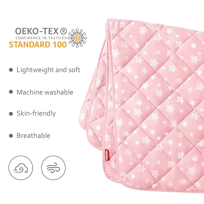 Baby Blanket 2 Pack, Soft Cozy Toddler Comforter Quilted with Grey Star Print, Ultra Soft and Comfortable Down Alternative Crib Comforter, 39x47 Inches