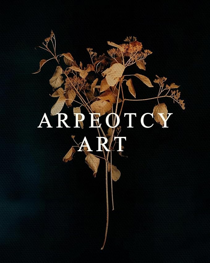 ARPEOTCY Vintage Framed Botanical Wall Art, Bedroom Bathroom Dark Floral Pictures Art Decor, Canvas Print Retro Paintings, Home Rustic Farmhouse Neutral Moody Decor, 8x10 Inch