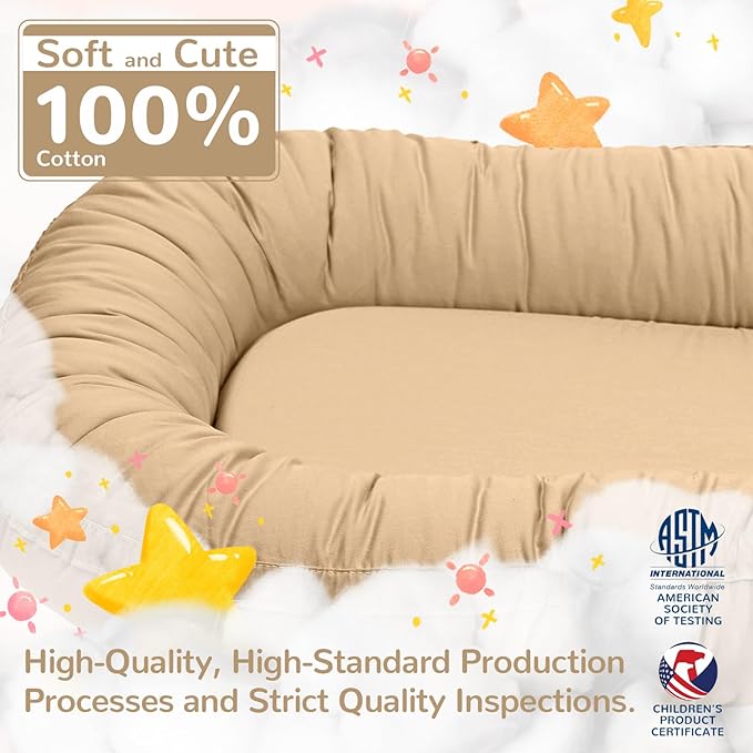 Baby Lounger, Infant Lounger for Newborn,Portable Baby Nest Cover Breathable & Soft, Newborn Essentials