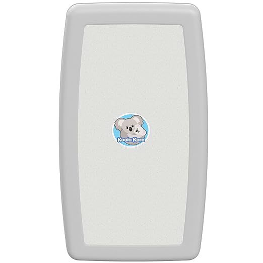 Koala Kare KB301-05 Vertical Surface Mounted Baby Changing Table - Foldable Plastic Diaper Changing Station (White Granite)